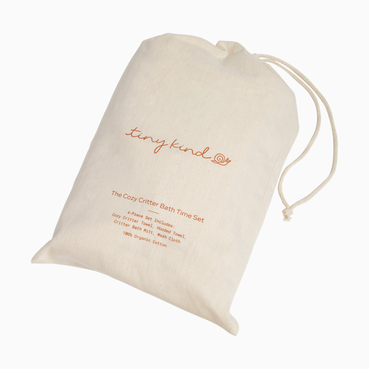 Tiny Kind Cozy Critter Organic Bath Time Set 4 Piece - Dog, 0-12M.