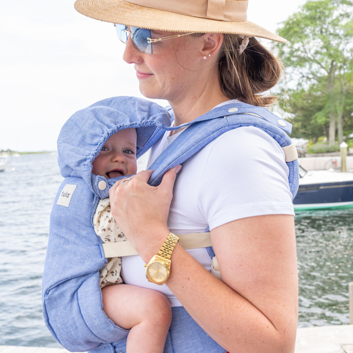 Tula Linen Explore Carrier - Ocean.