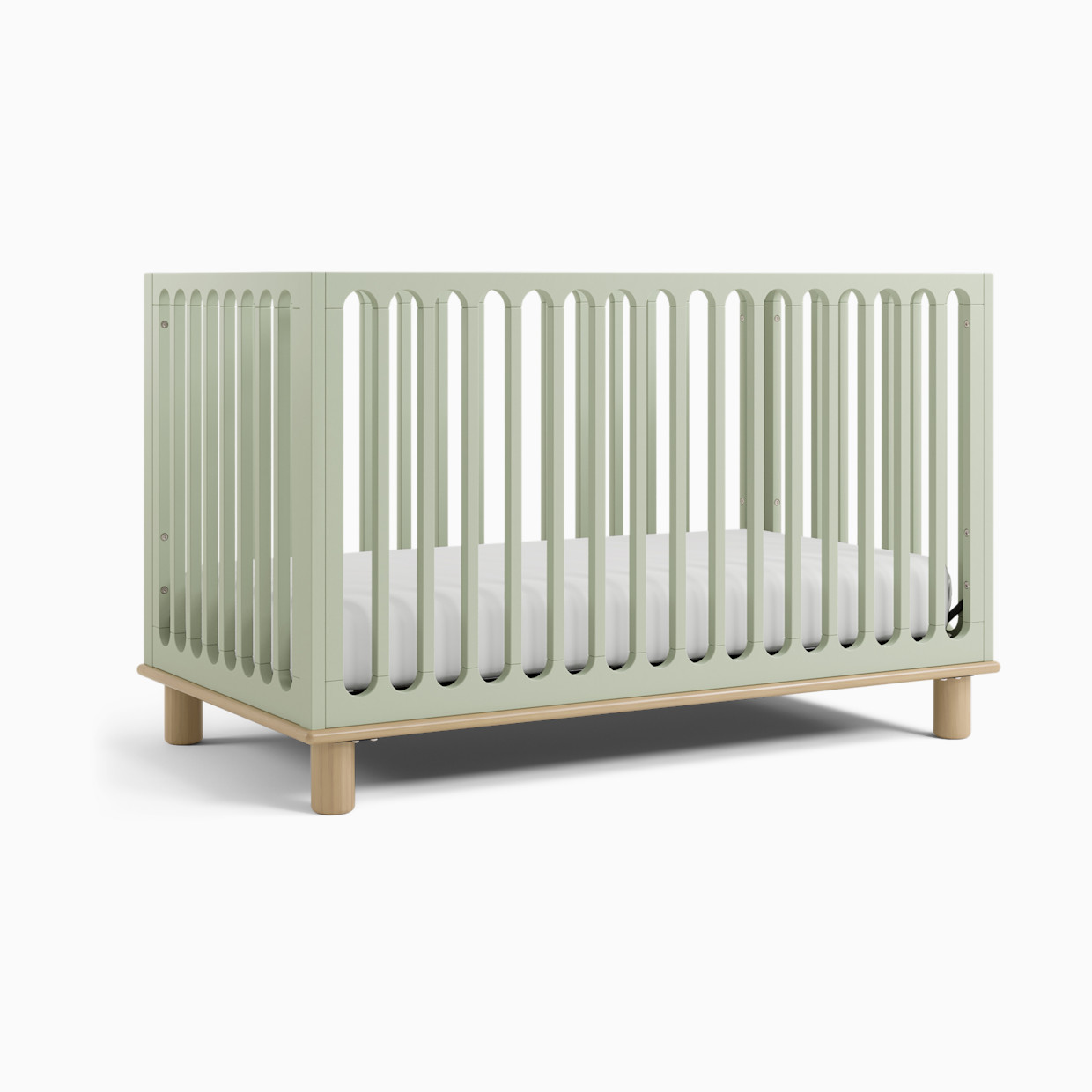 Storkcraft Sicily Deluxe 3-in-1 Convertible Crib - Sage With Driftwood.