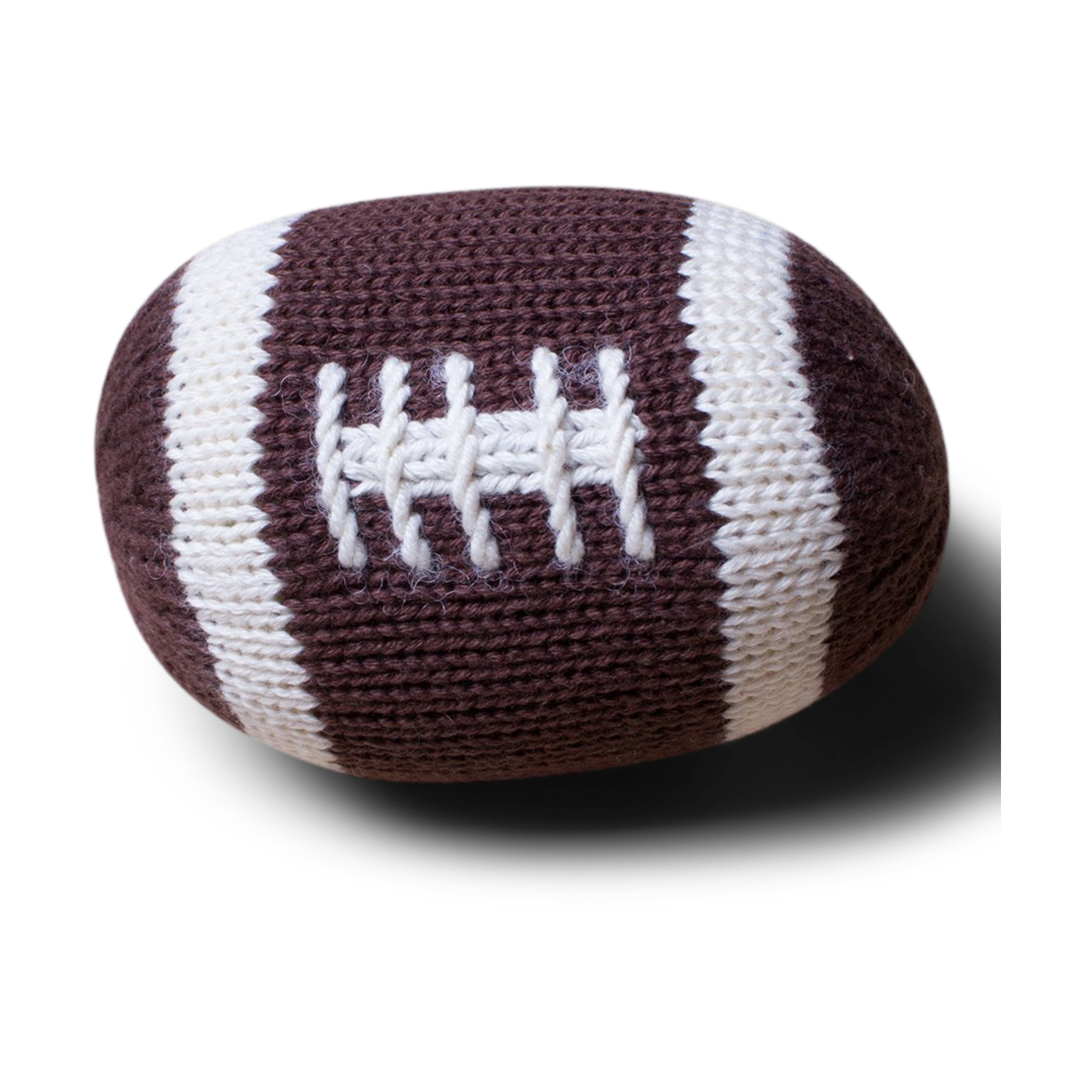 Estella Organic Cotton Handmade Baby Rattle - Football.