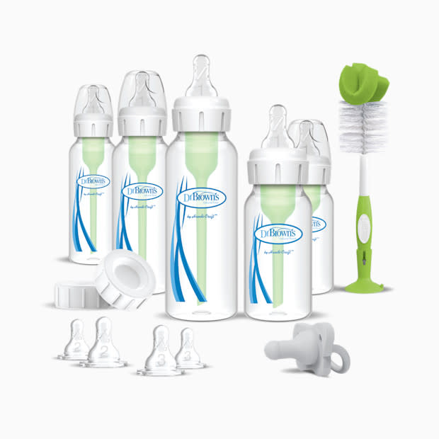 Dr. Brown's Anti-colic Options+ Narrow Baby Bottle Starter Gift Set - Clear/Blue.