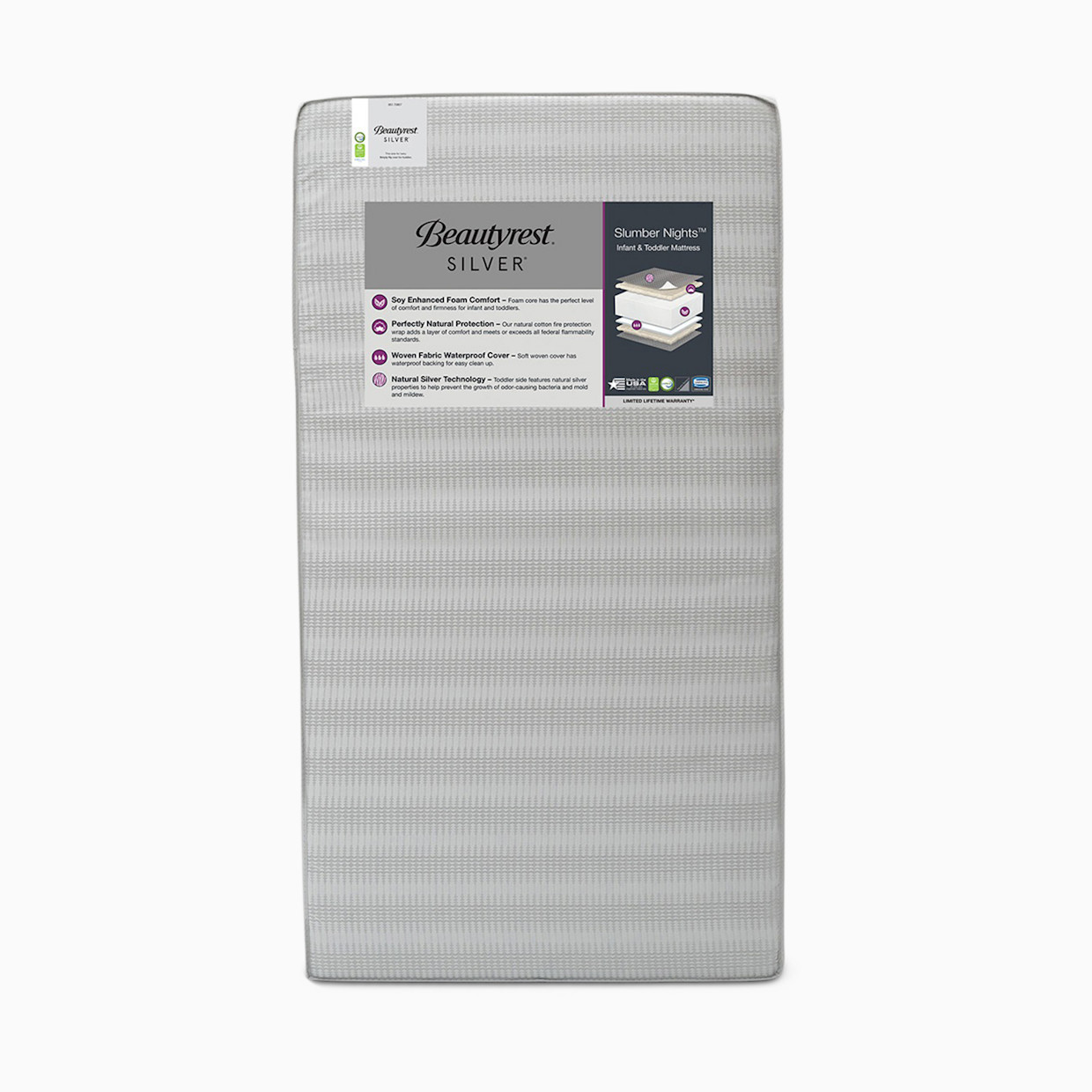 Delta Children Beautyrest Silver Slumber Nights Crib and Toddler Mattress - Grey.