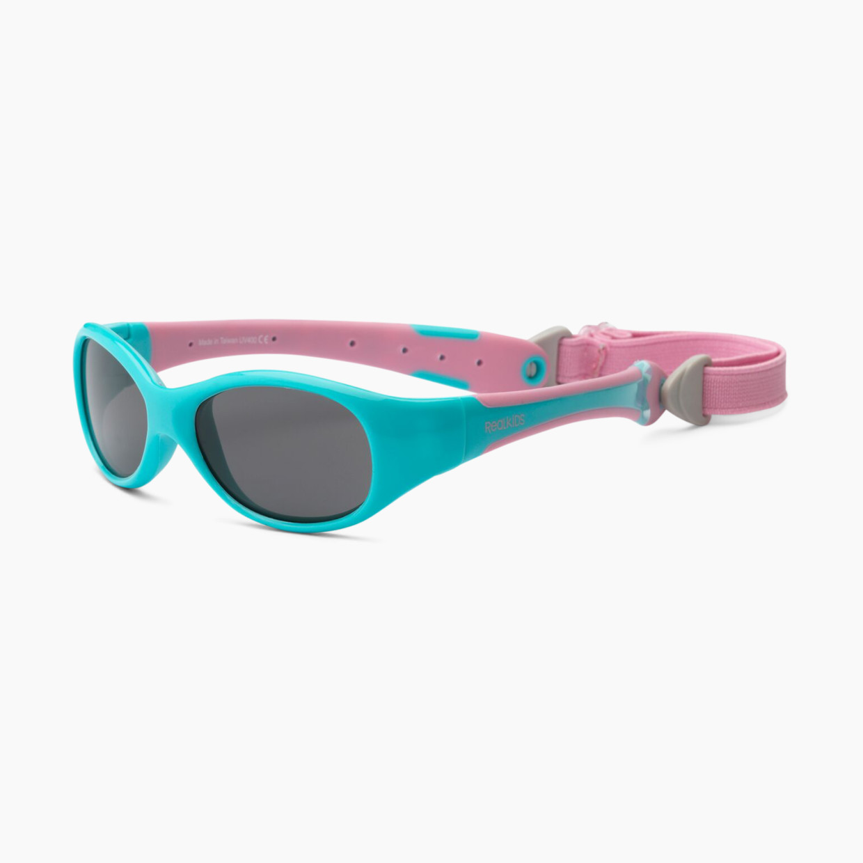 Real Shades Explorer Polarized Sunglasses - Aqua/Pink, 0-24 Months.