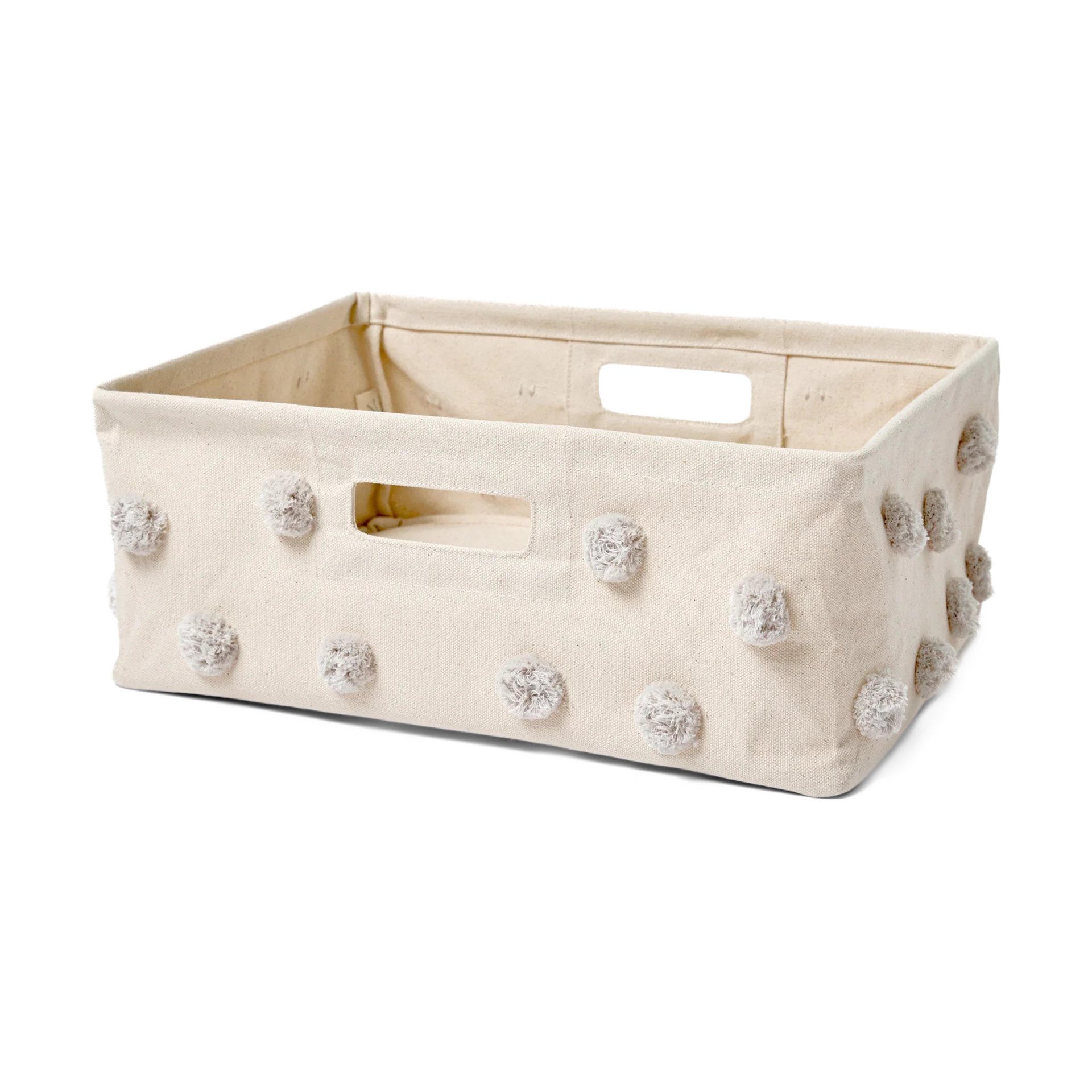 Pehr Pom Pom Hide Away Basket Grey, Small Babylist Shop