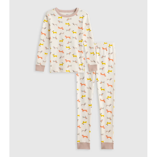 Quince 100% Organic Cotton Long Sleeve and Pant Pajama Set.