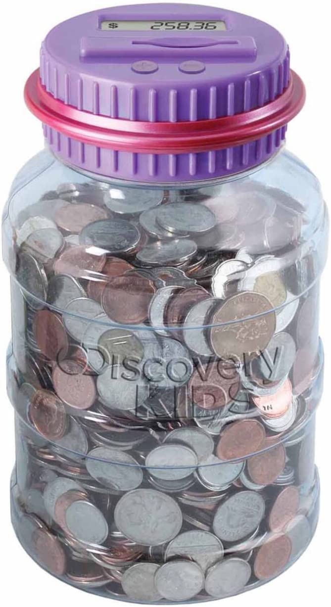 Discovery Kids Digital Coin-Counting Money Jar.