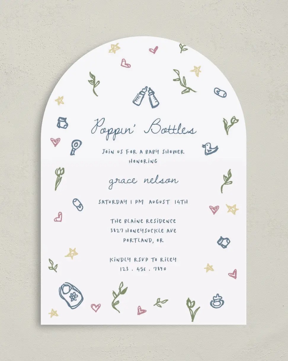 Dainty Delight Baby Shower Invitation Cards.