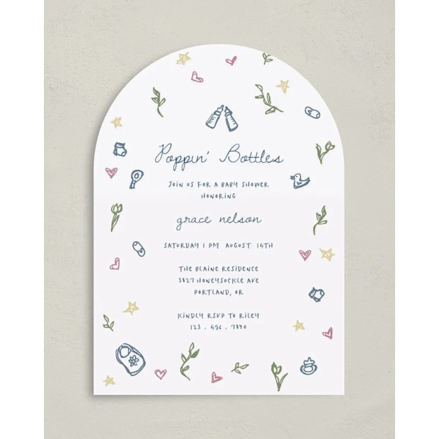 Dainty Delight Baby Shower Invitation Cards.