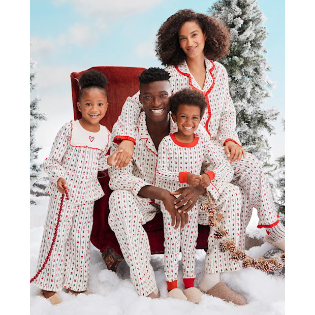 Hanna Andersson Holiday Christmas Stripes Matching Family Pajamas.