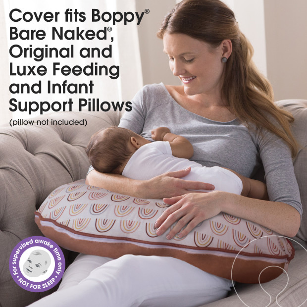 Boppy Organic Fabric Nursing Pillow Cover - Spice Rainbow.