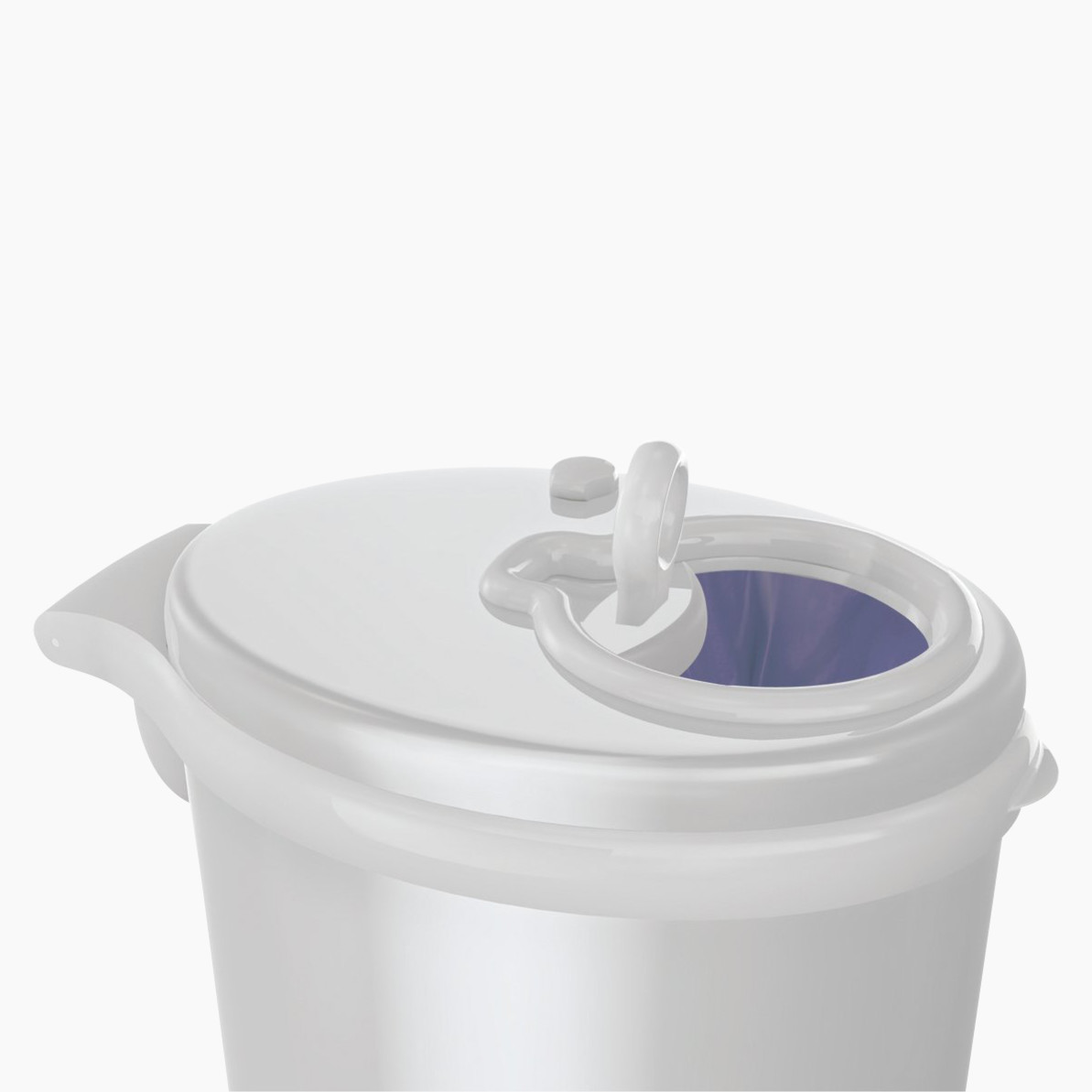 Ubbi Steel Diaper Pail - White - White.