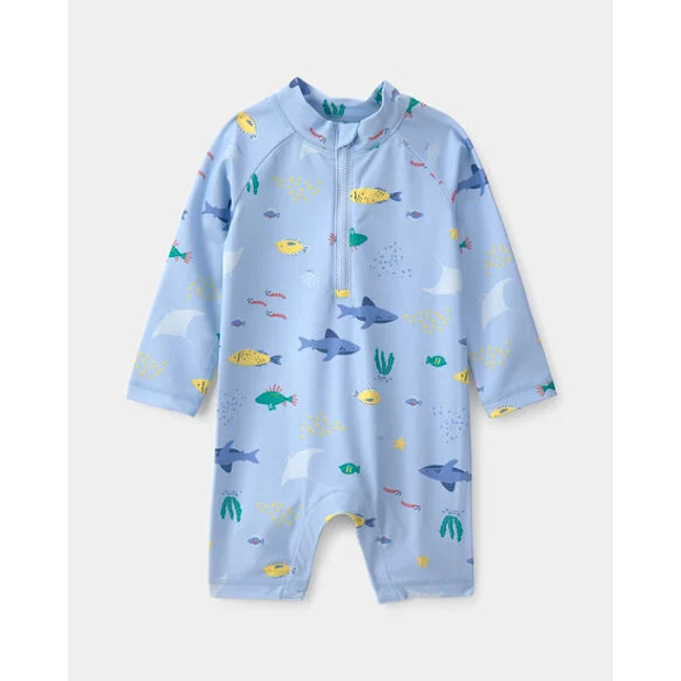 Carter's 1-Piece Fish Rashguard Swimsuit.