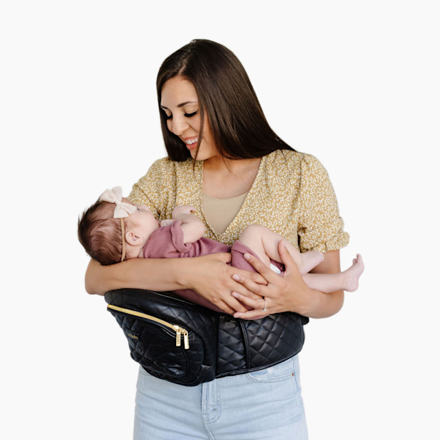 Tushbaby Hip Seat Carrier - Black Vegan Leather.