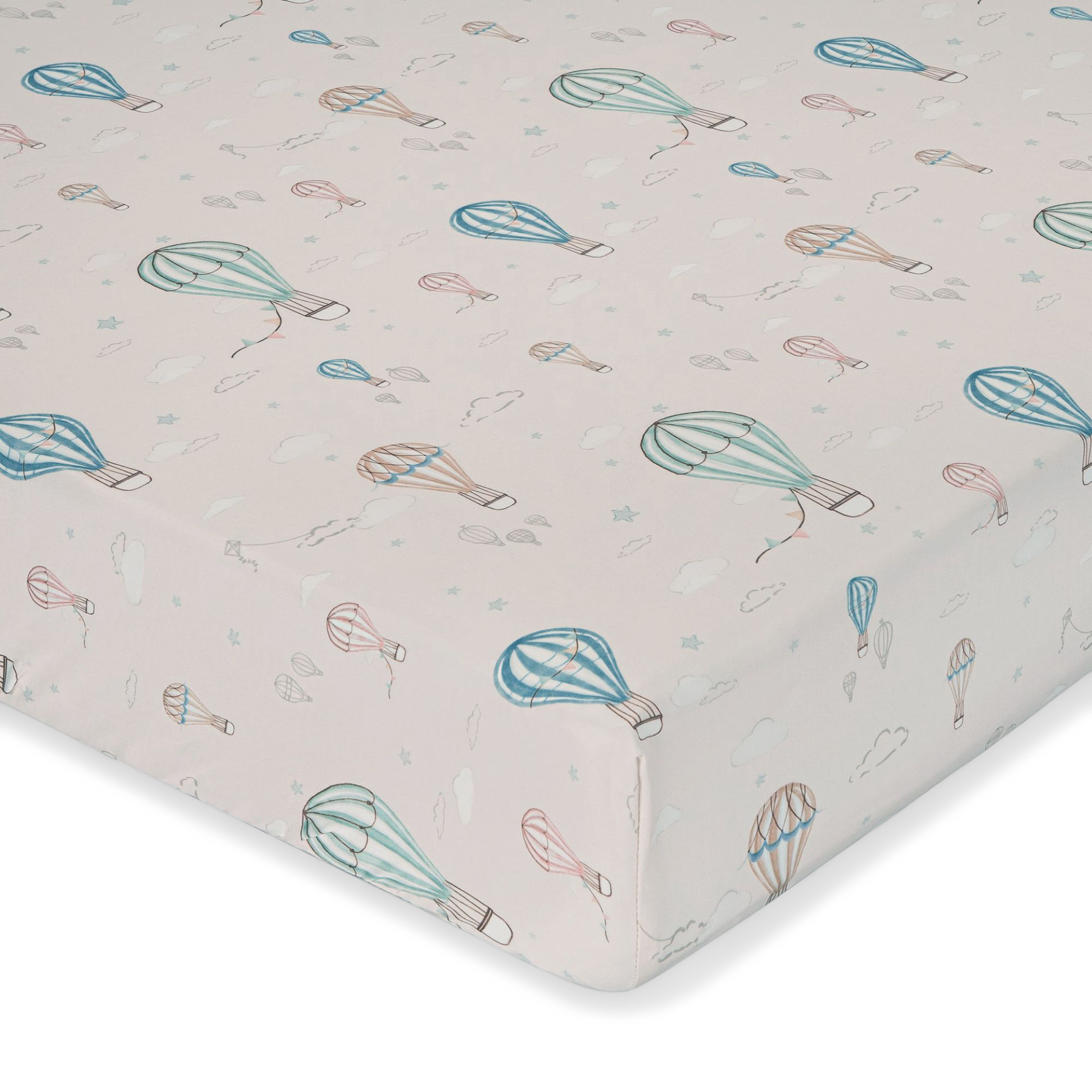 Crane Baby Cotton Sateen Crib Fitted Sheet.