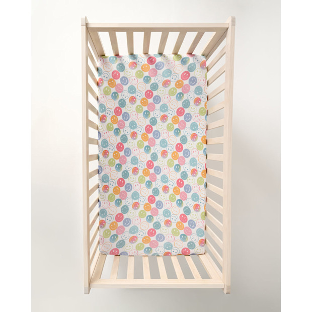 Little Sleepies Positive Vibes Fitted Crib Sheet.