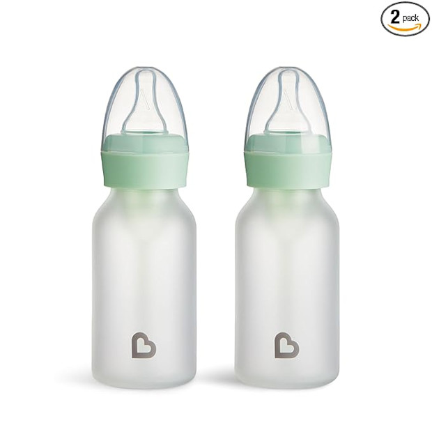 Munchkin Bond Silicone Coated Glass Baby Bottles.