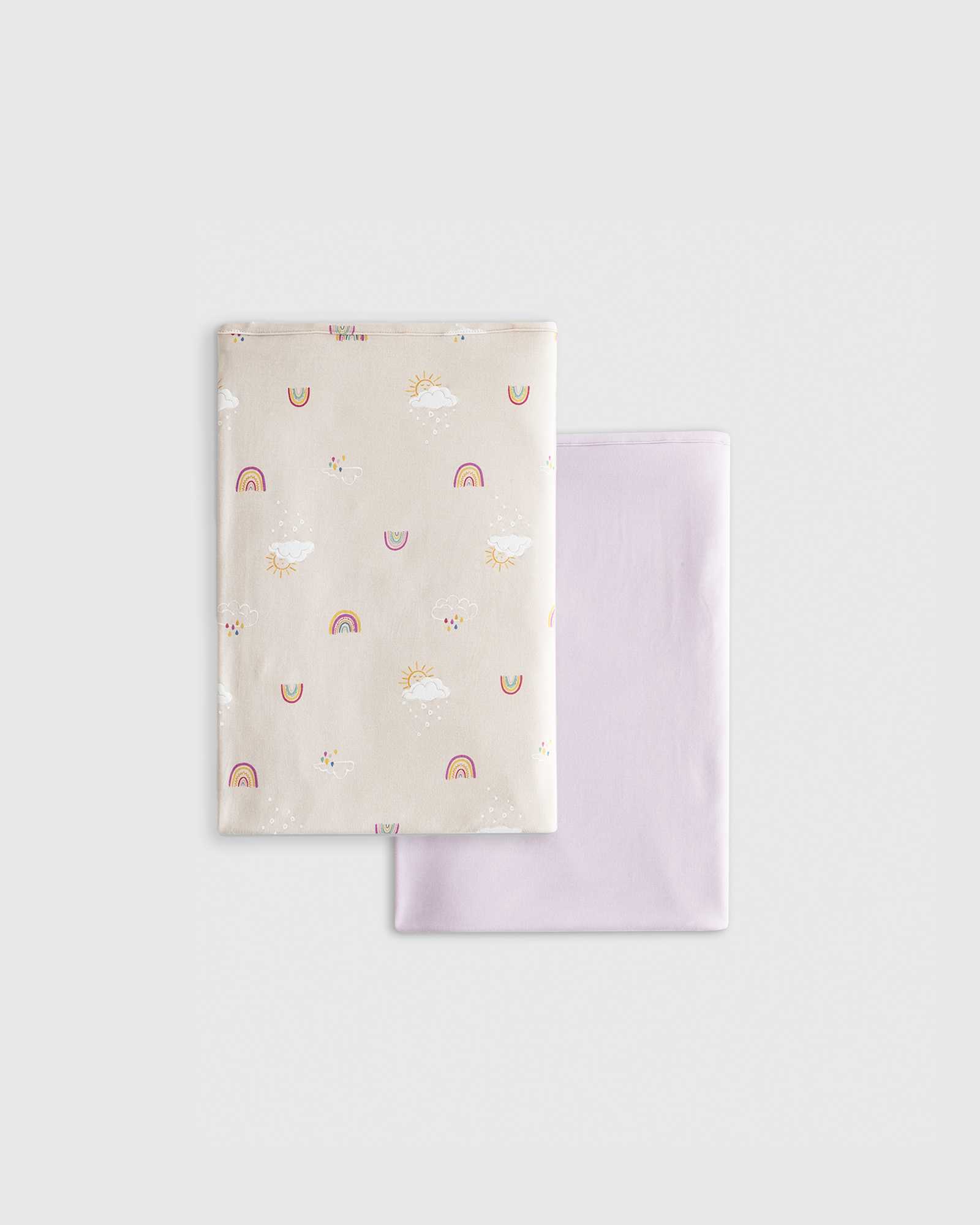 Quince Bamboo Swaddle 2-Pack in Rainbows.