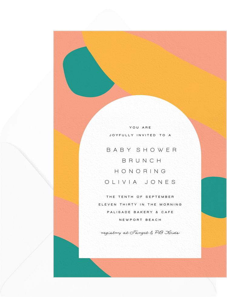 Bright Pops Baby Shower Invitation.