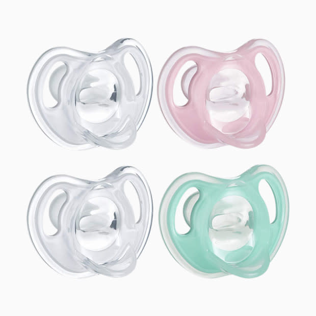 Tommee Tippee Ultra Light Silicone Pacifier - Pink/Aqua.