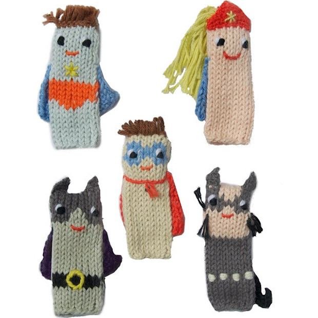 Blabla Kids Set of 5 Super Hero Finger Puppets.