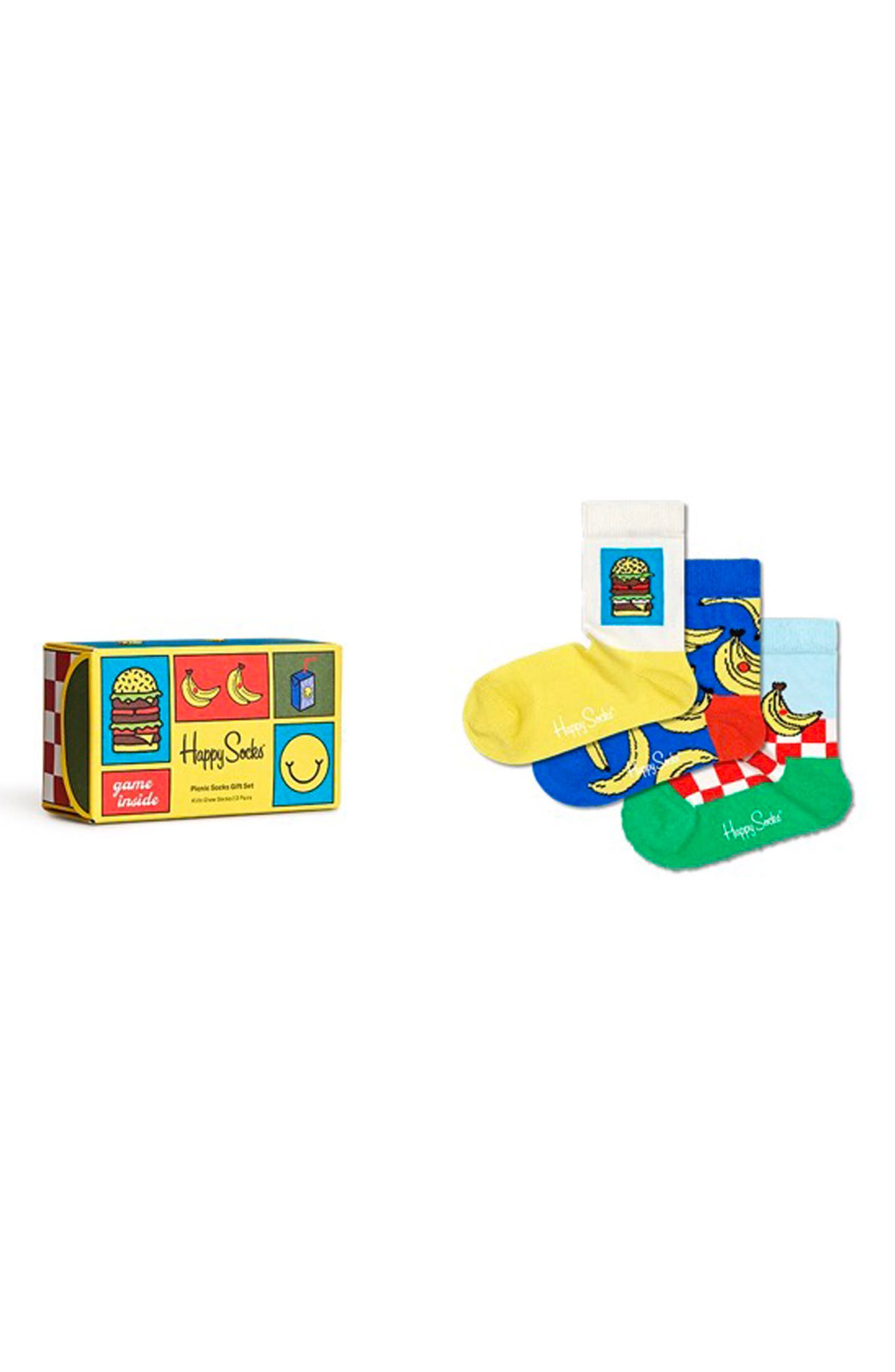 Happy Socks 3-Pack Crew Socks Gift Box.