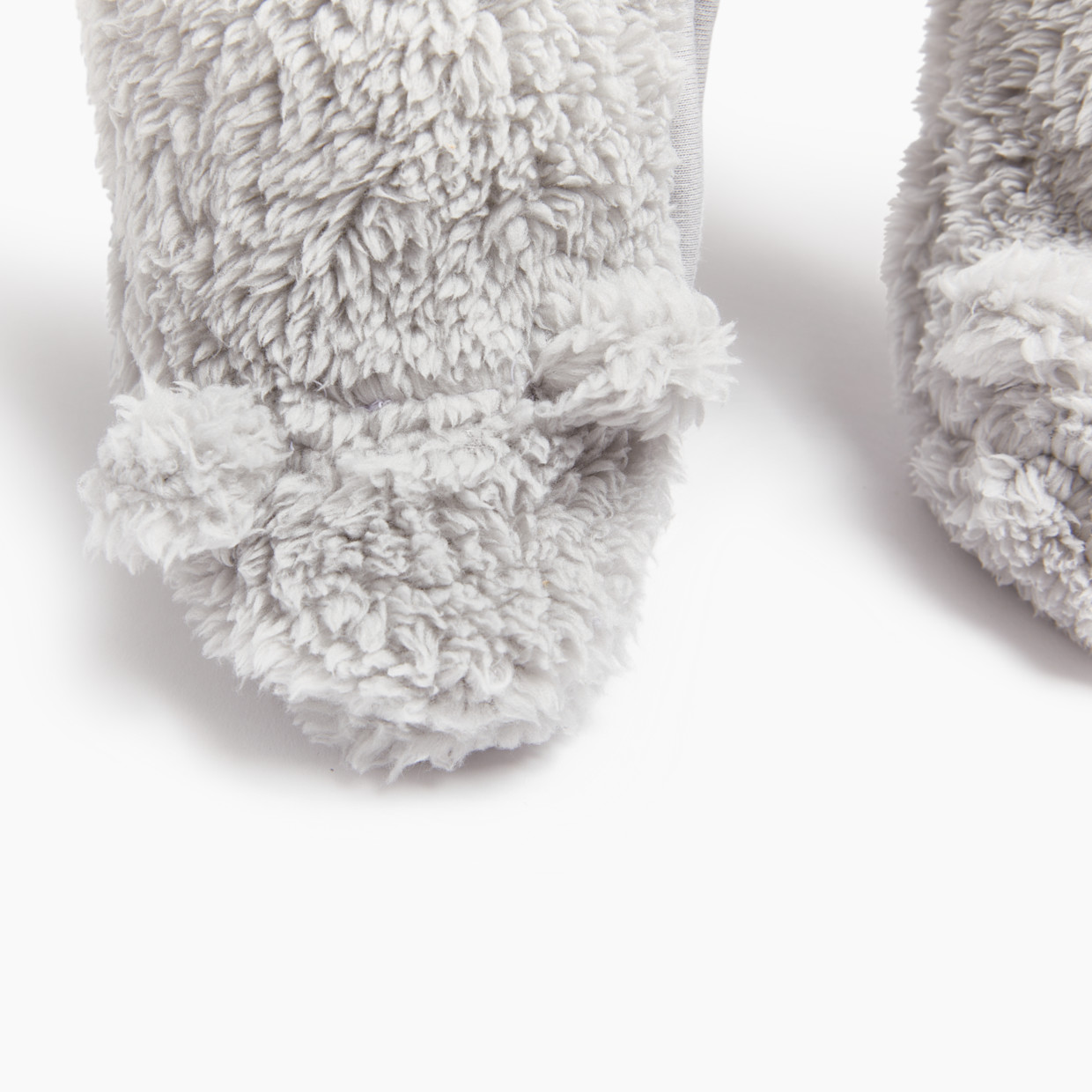 Small Story High-Pile Fleece Bunting - Grey, Newborn.