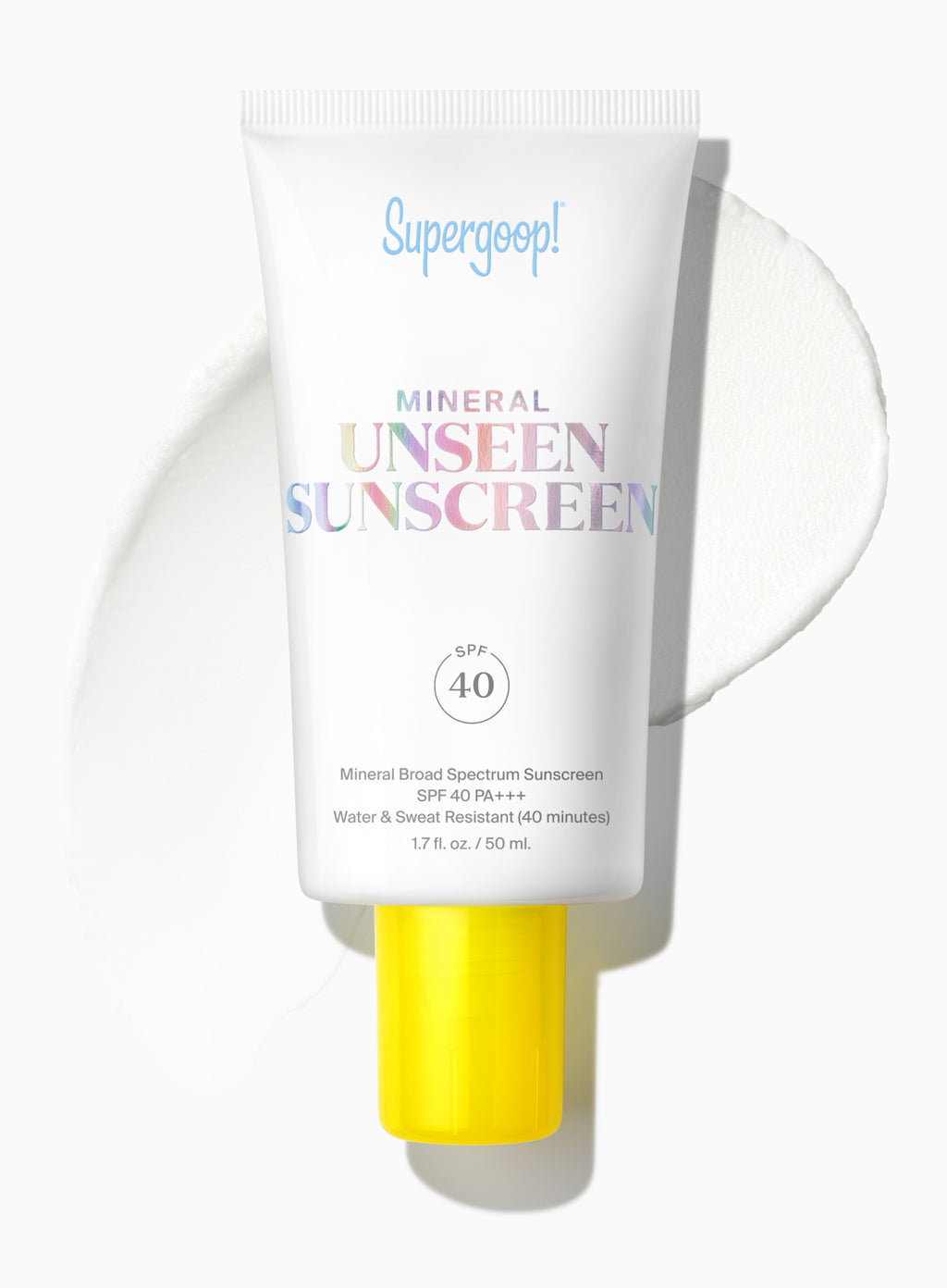 Supergoop Mineral Unseen Sunscreen SPF 40.