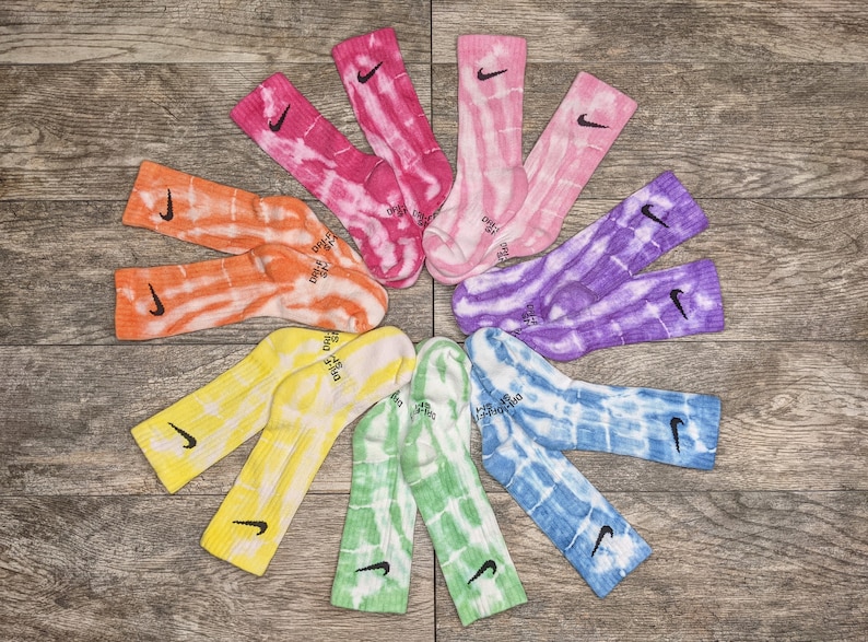 BluewaterSix Kids Nike Tie Dye Crew Socks.