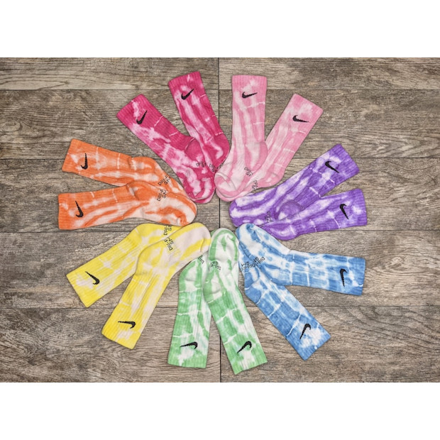 BluewaterSix Kids Nike Tie Dye Crew Socks.