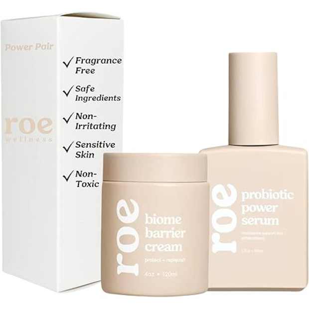 Roe Wellness Baby Cream & Baby Serum Power Pair Biome Barrier.