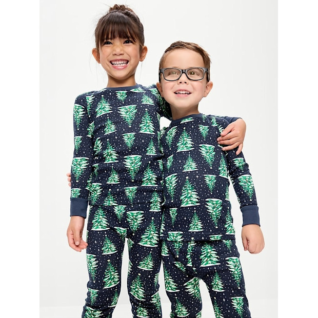 Old Navy Christmas Tree Printed Snug-Fit Pajama Set.