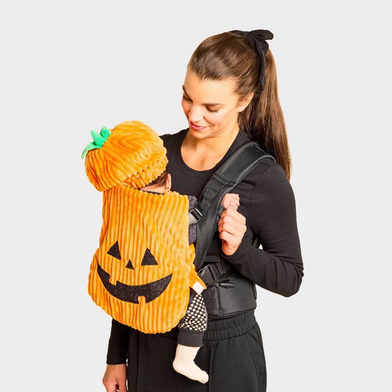 Hyde and EEK! Boutique Infant Adaptive Ribbed Pumpkin Costume Carrier and Hat.