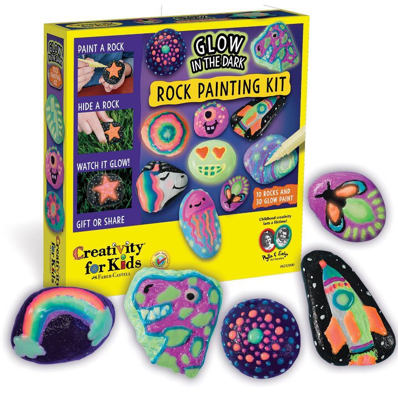 Creativity for Kids Glow in the Dark Rock Painting Kit.