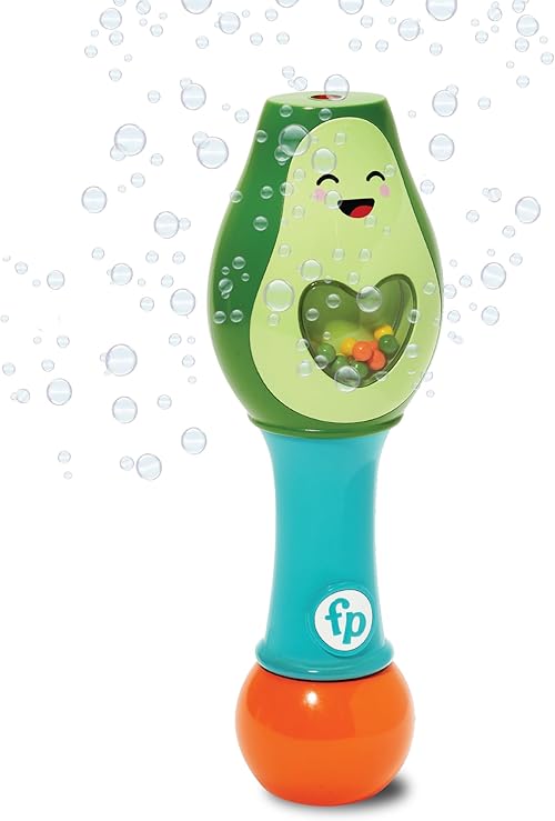 Little Kids Fisher-Price Toddler Toy Shake and Go Bubble Maraca 2-in-1 No Spill Bubble Wand.