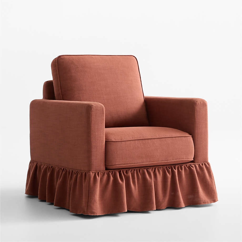 Crate & Kids Volant Rust Red Nursery Glider Chair by Sharland England.