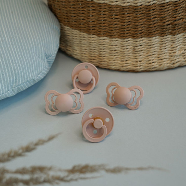 BIBS Try-it Pacifier Collection - Blush, 0-6 Months.