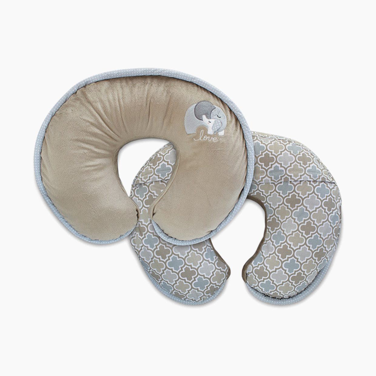 Boppy Luxe Support Nursing Pillow - Taupe Elephant Snuggle.