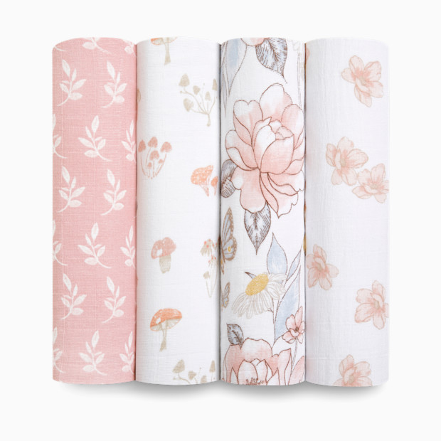 Cotton Muslin Swaddle 4-Pack.