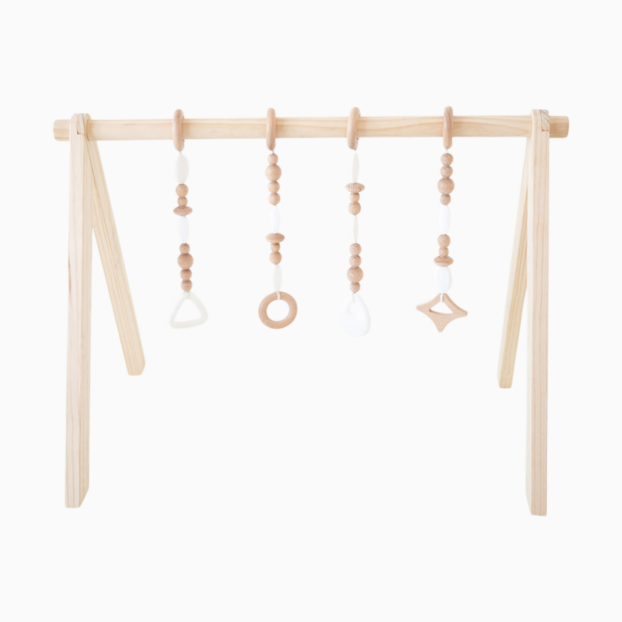 Poppyseed Play Wooden Baby Gym - White.
