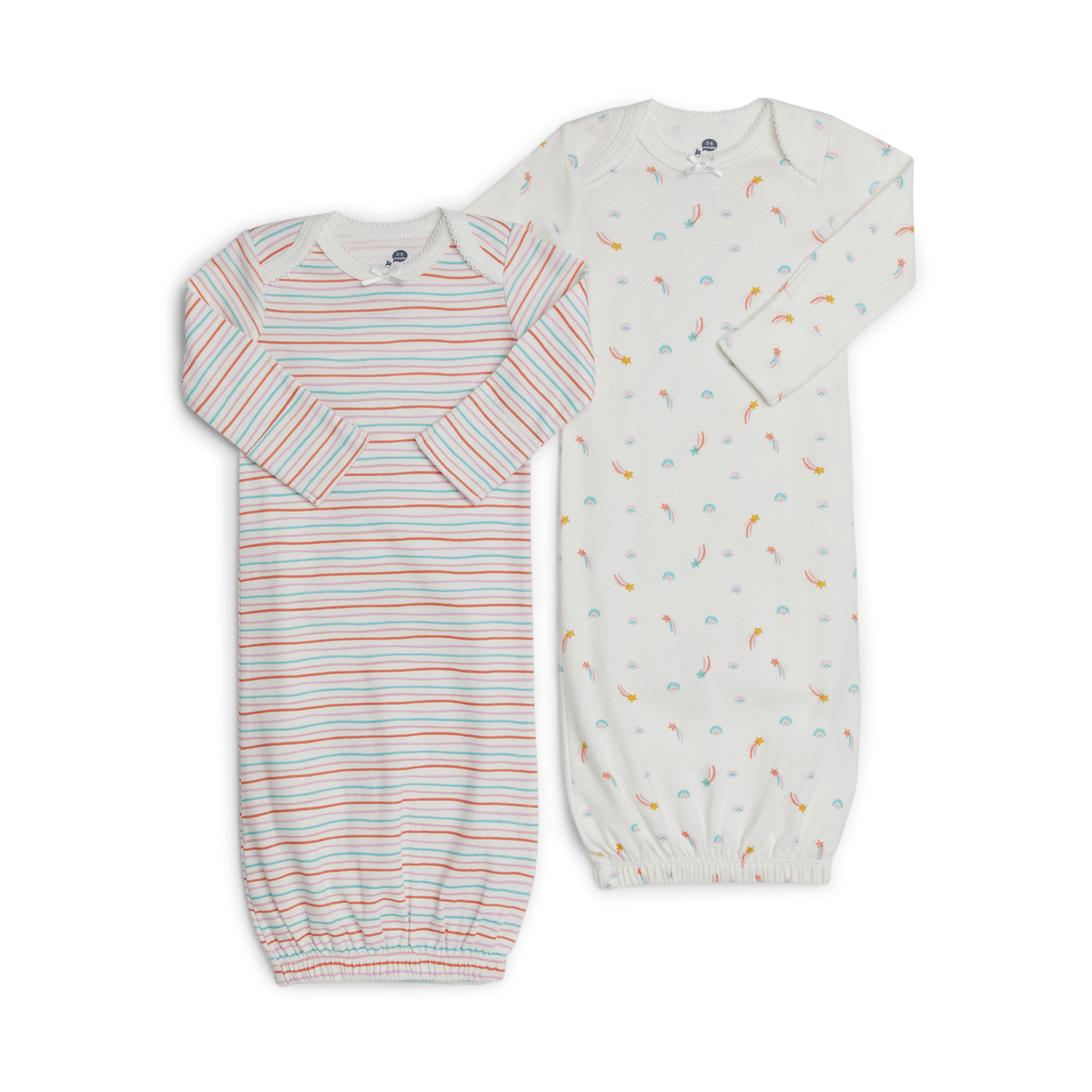 Small Story 2-Pack Gown - Shooting Stars, 0-6 M.