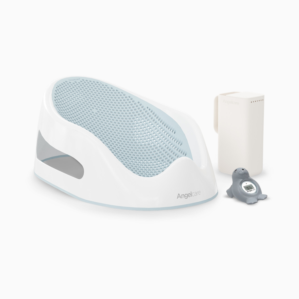 Angelcare Soft-Touch Baby Bath Support Bundle - Aqua, 3-Piece.