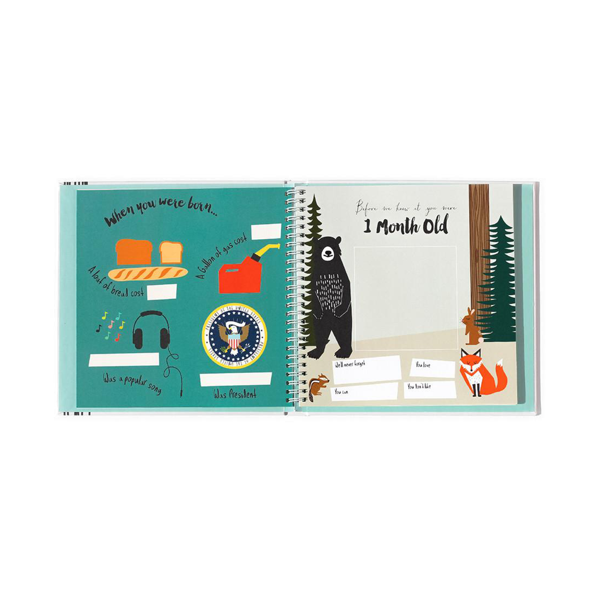 Lucy Darling Baby's First Year Memory Book - Little Animal Lover.