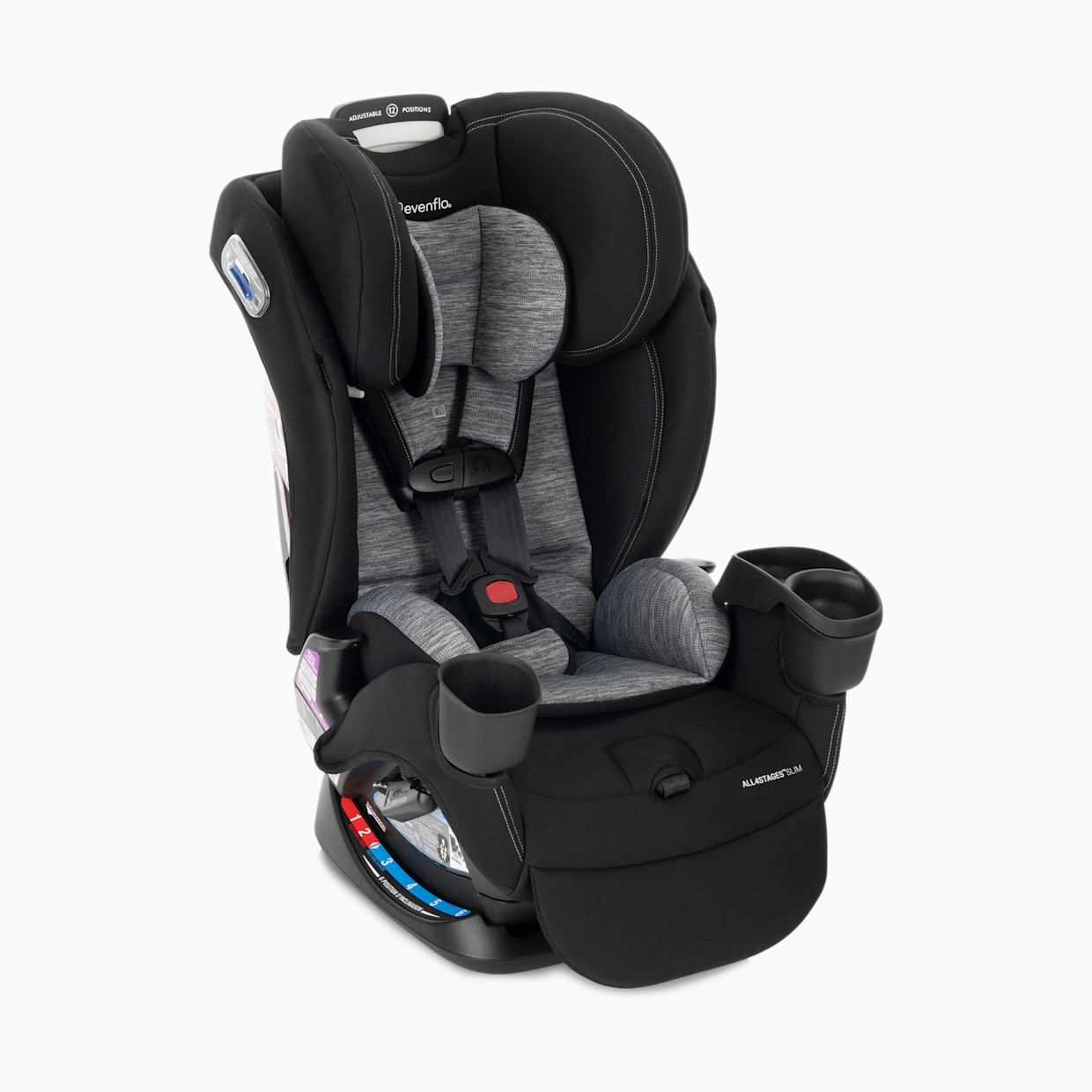 Evenflo All4Stages Slim+ 4-in-1 Convertible Car Seat - Howell Black.