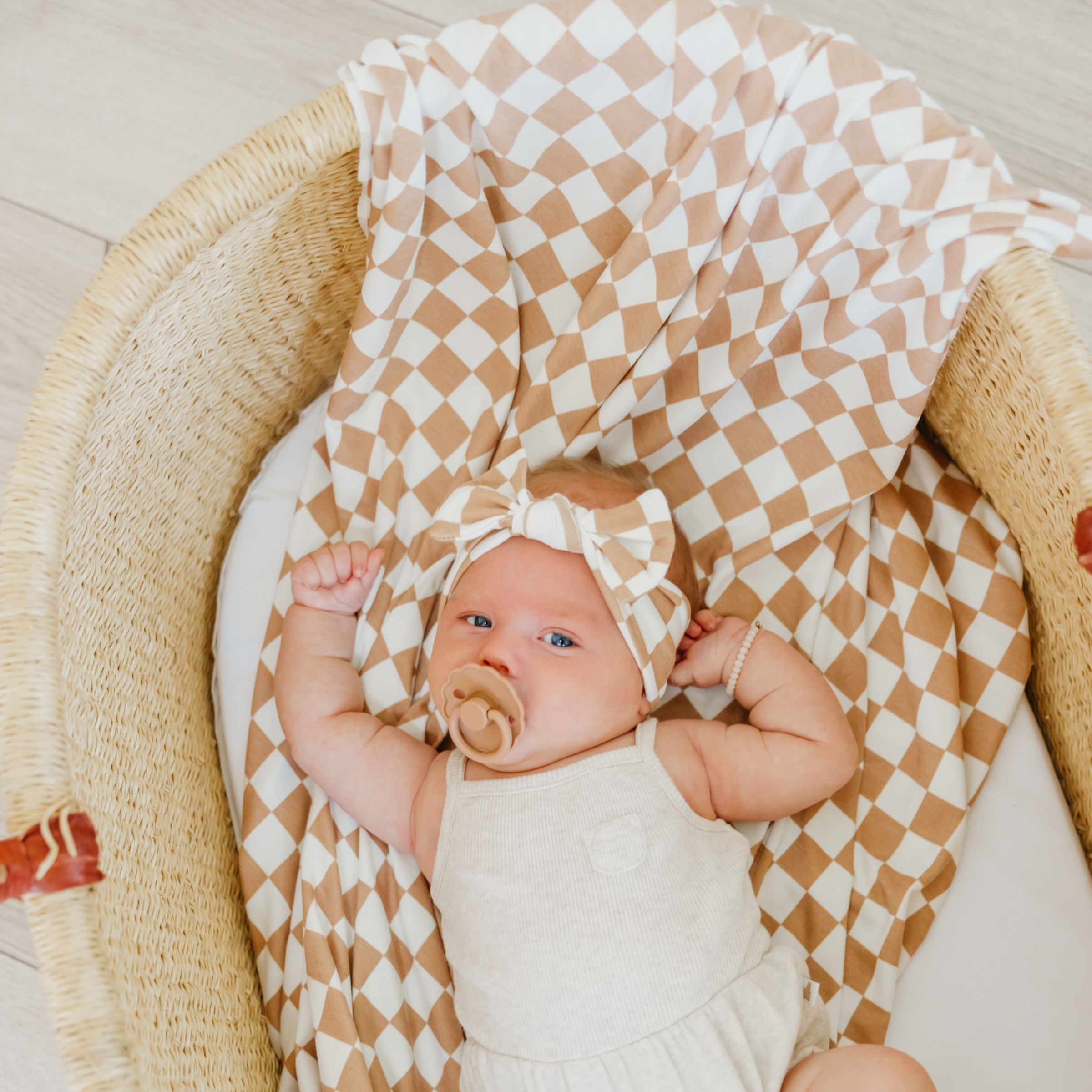 Copper Pearl Printed Swaddle Blanket Rad Babylist Shop