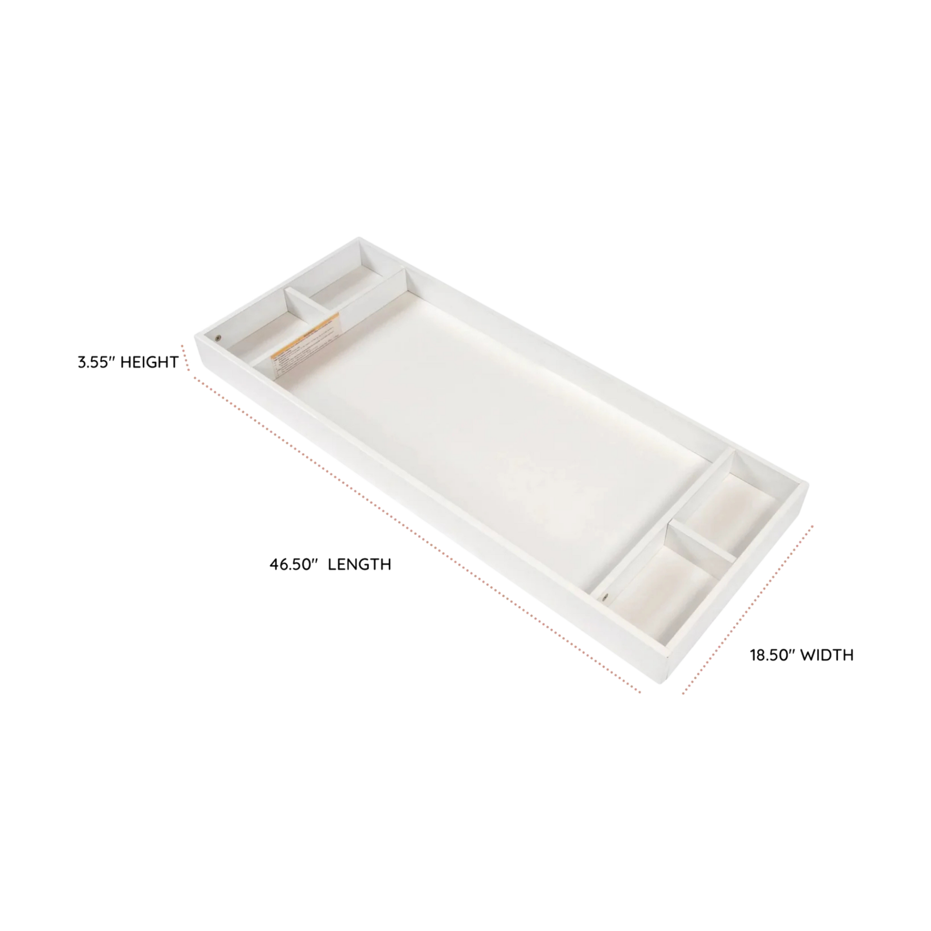 dadada 48" Standard Changing Tray - White.