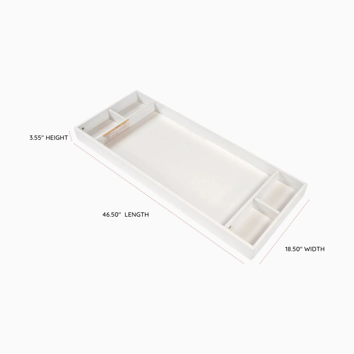 dadada 48" Standard Changing Tray - White.