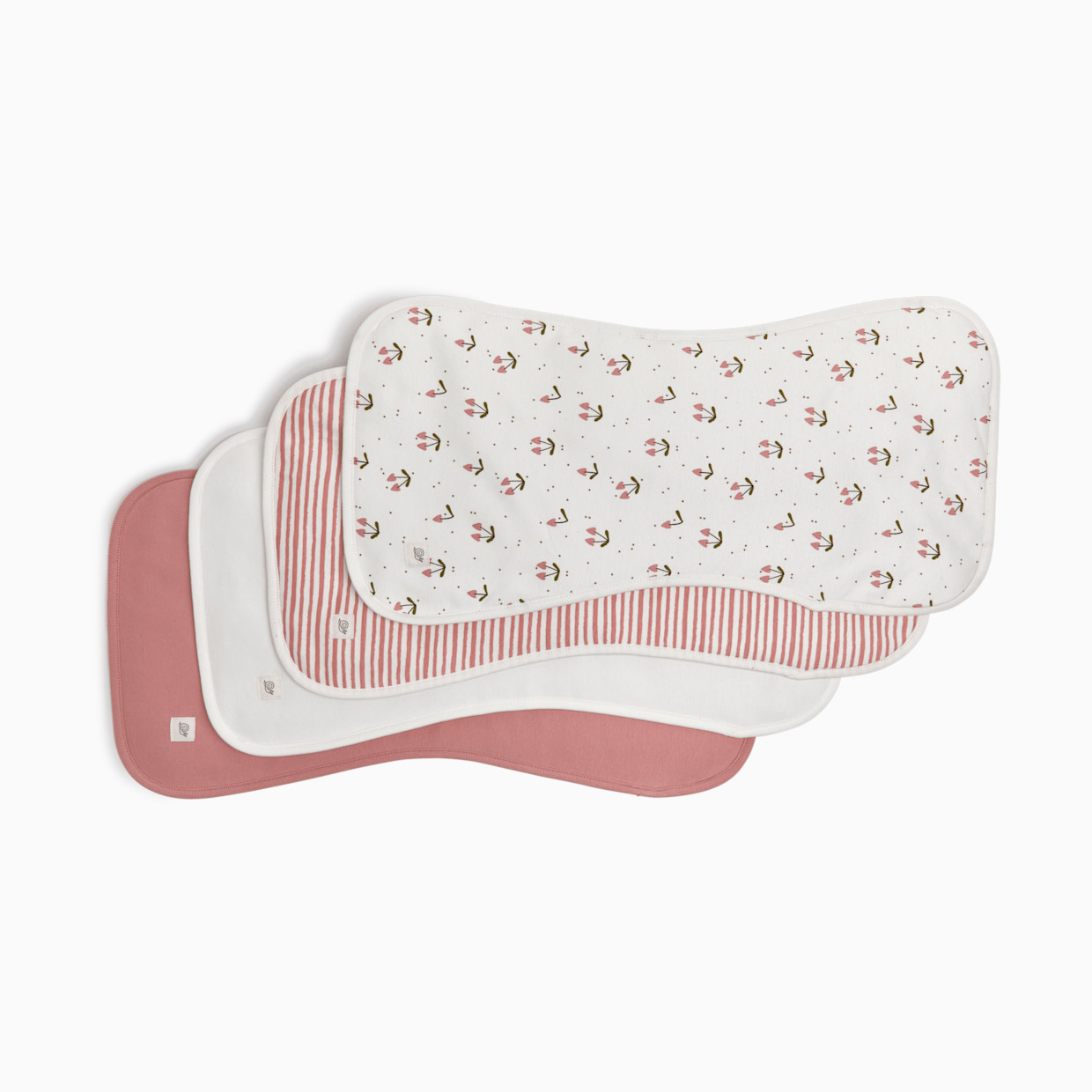 Tiny Kind 4 Pack Organic Burp Cloth - Cherries.