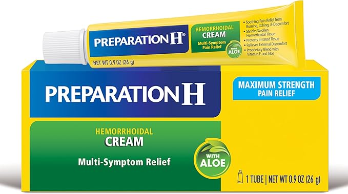 Preparation H Hemorrhoid Symptom Treatment Cream.