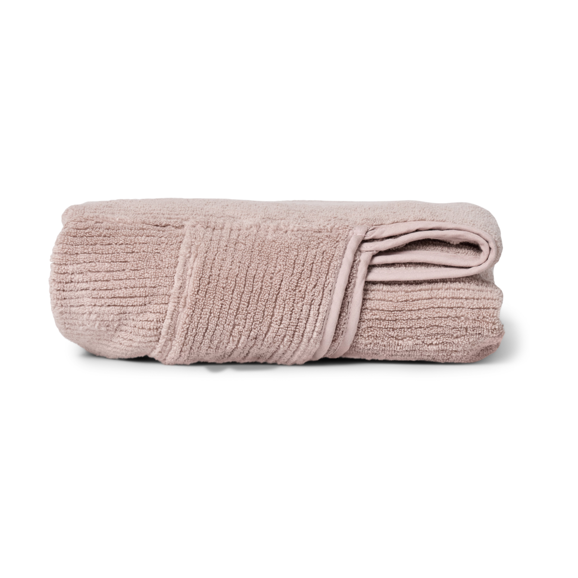 Lalo The Organic Ribbed Hooded Towel - Rose.