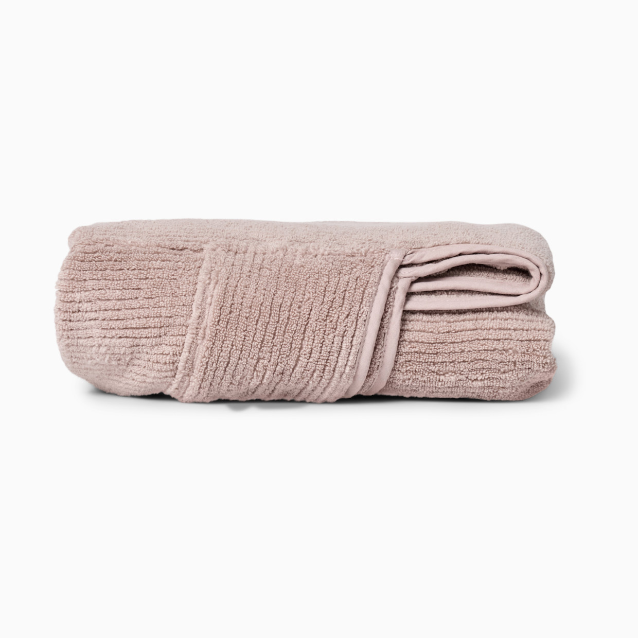Lalo The Organic Ribbed Hooded Towel - Rose.